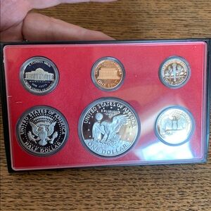 Vintage 1978 S US Mint Proof set coins in partial original plastic packaging